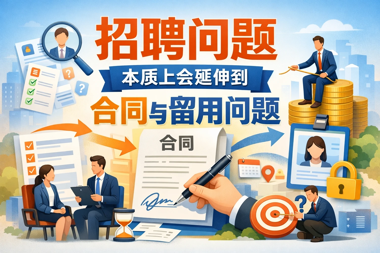 招聘问题，本质上会延伸到合同与留用问题