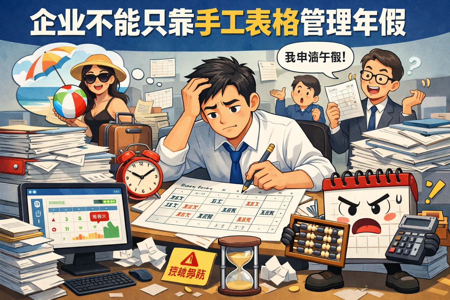 企业不能只靠手工表格管理年假