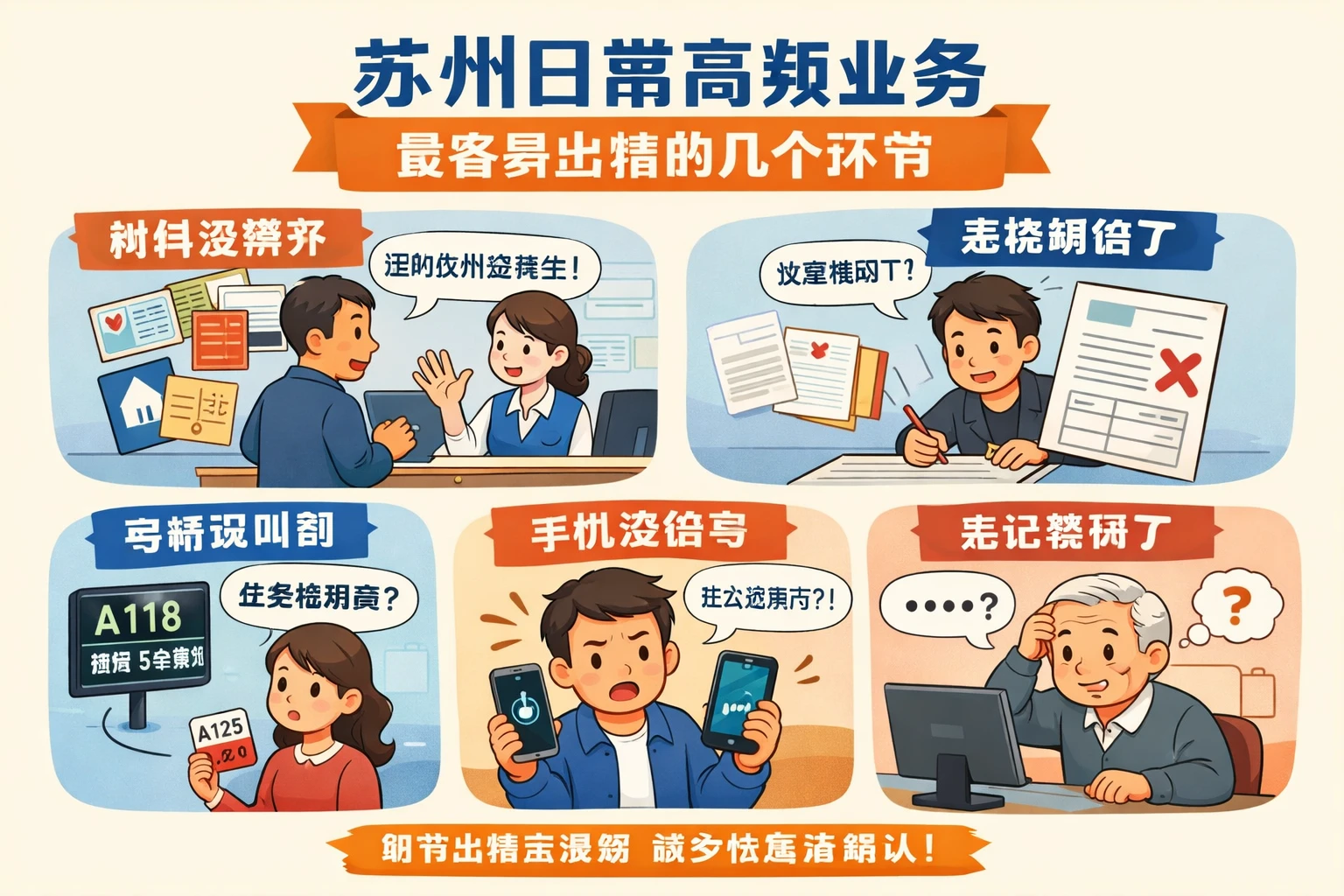 苏州日常高频业务，最容易出错的几个环节