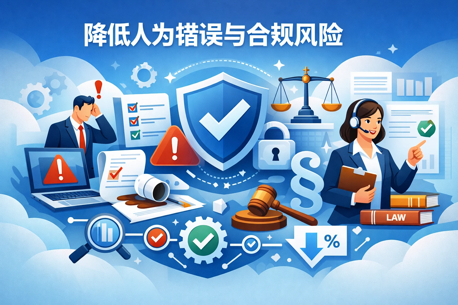 降低人为错误与合规风险