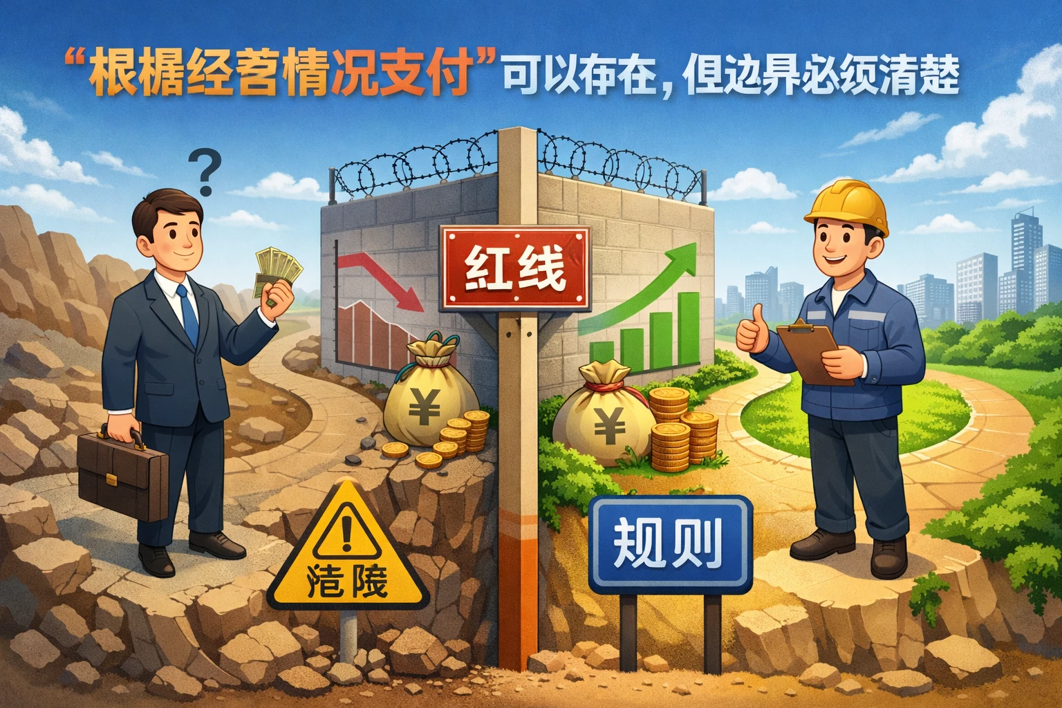 “根据经营情况支付”可以存在，但边界必须清楚