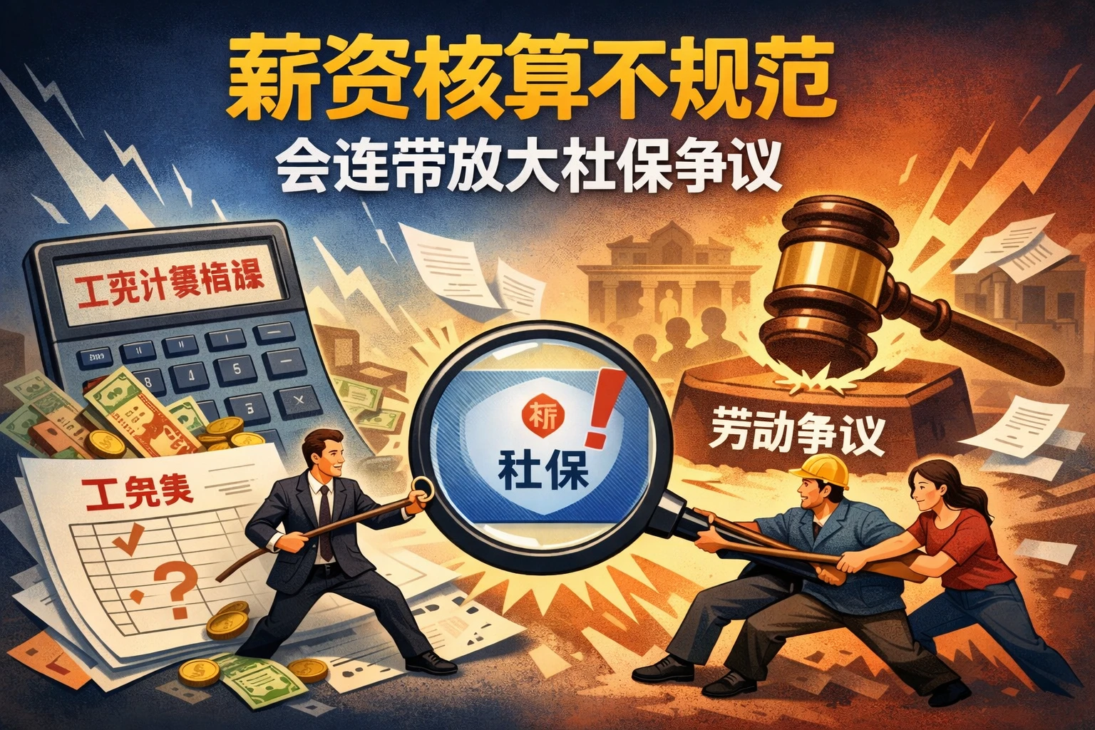 薪资核算不规范，会连带放大社保争议