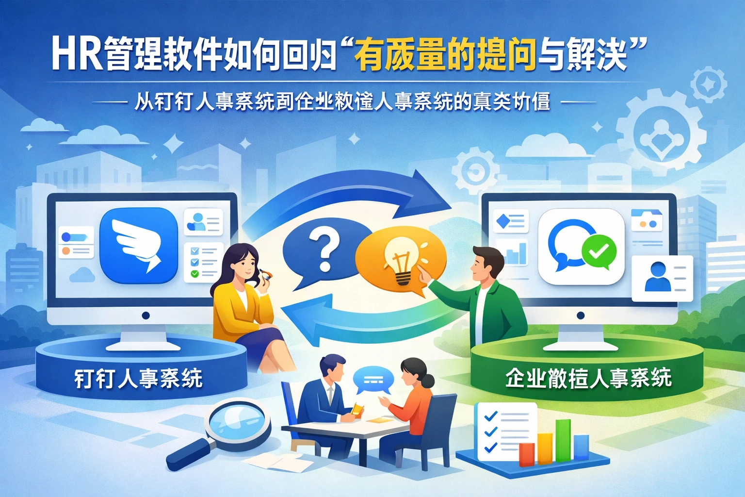 HR管理软件如何回归“有质量的提问与解决”:从钉钉人事系统到企业微信人事系统的真实价值