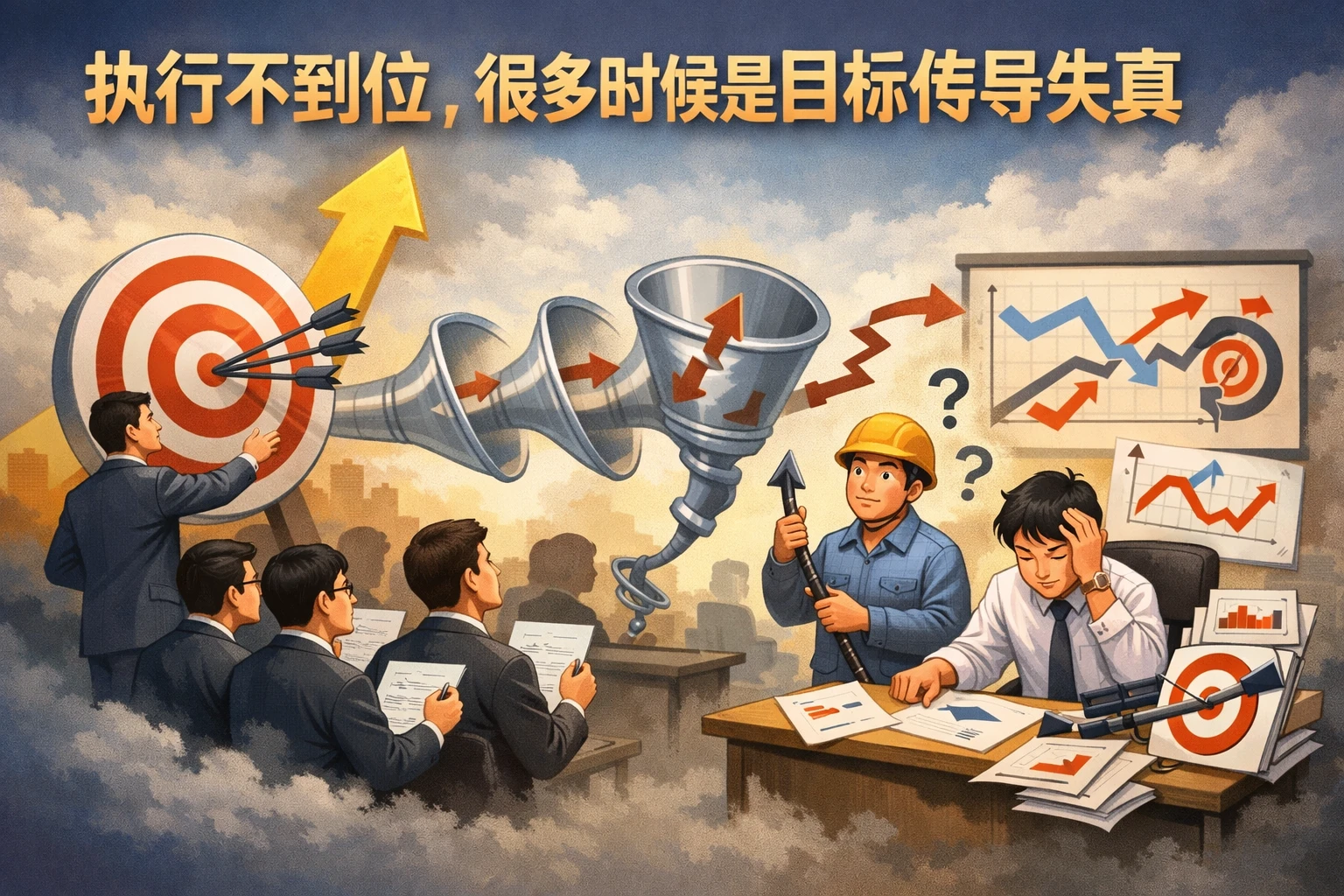 执行不到位，很多时候是目标传导失真