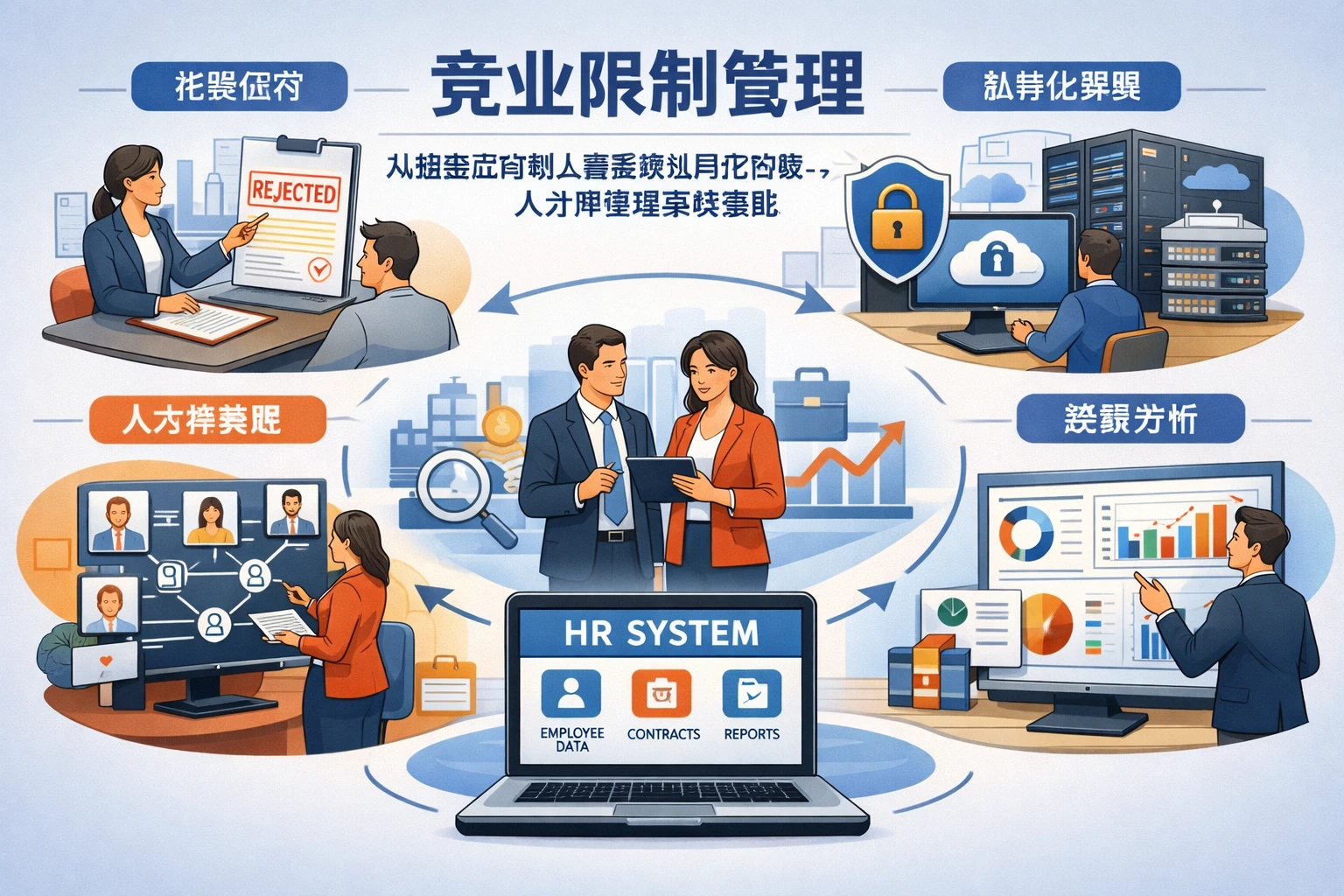 人力资源软件视角下的竞业限制管理:从拒签应对到人事系统私有化部署与人才库管理系统落地