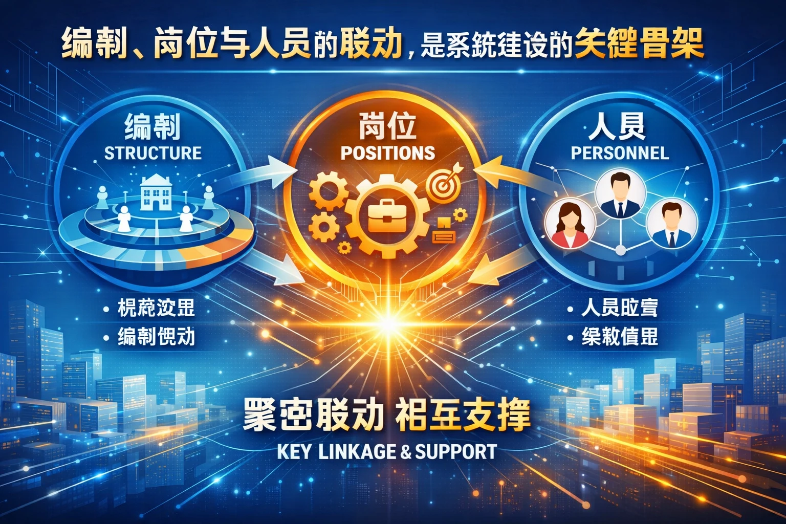 编制、岗位与人员的联动，是系统建设的关键骨架