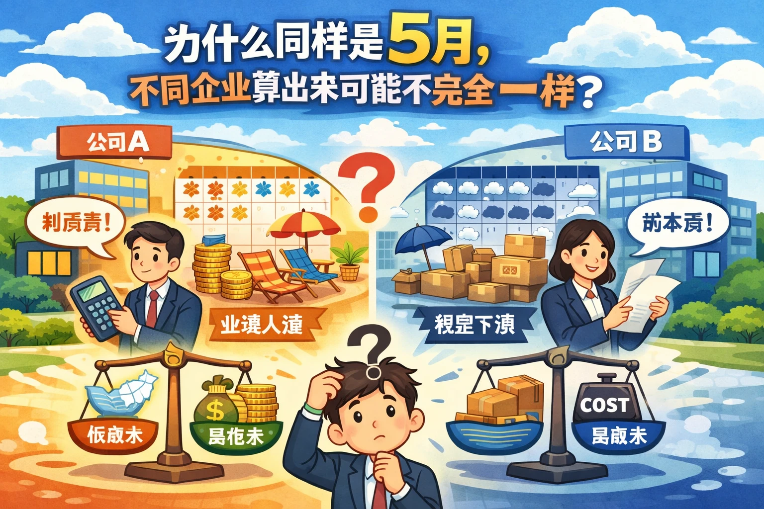 为什么同样是5月，不同企业算出来可能不完全一样