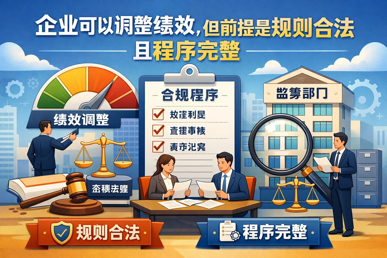 企业可以调整绩效,但前提是规则合法且程序完整