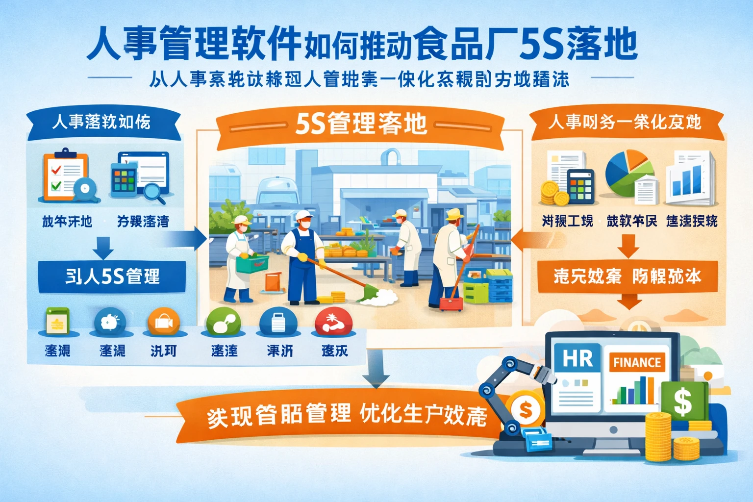 人事管理软件如何推动食品厂5S落地:从人事系统价格到人事财务一体化系统的实践路径