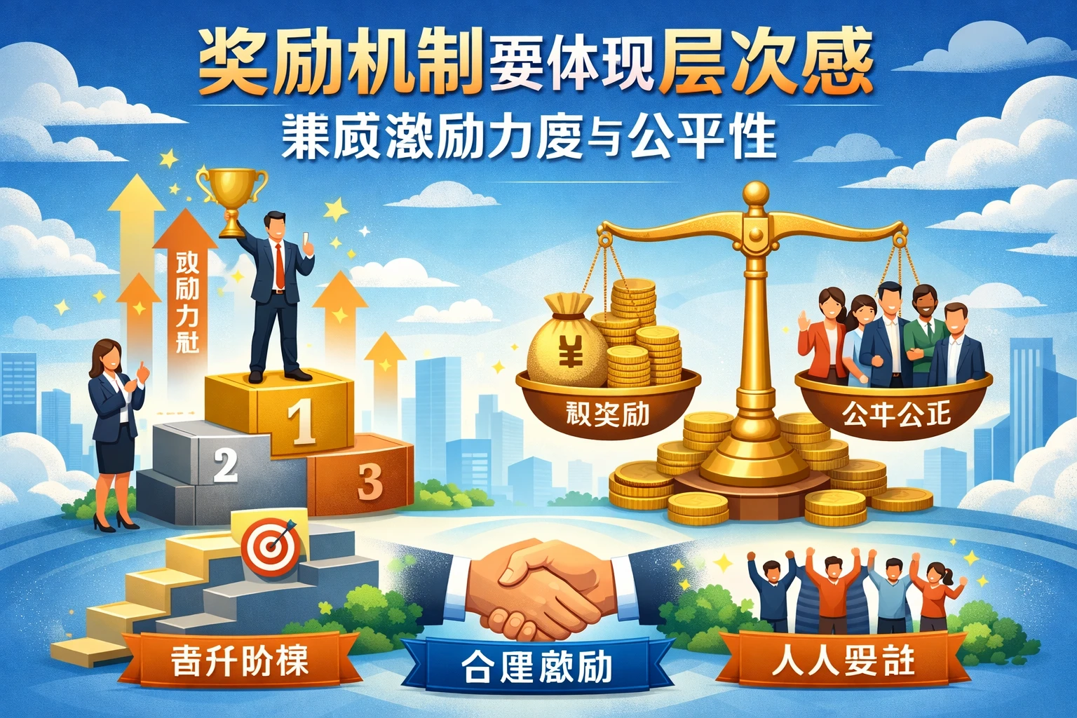 奖励机制要体现层次感，兼顾激励力度与公平性