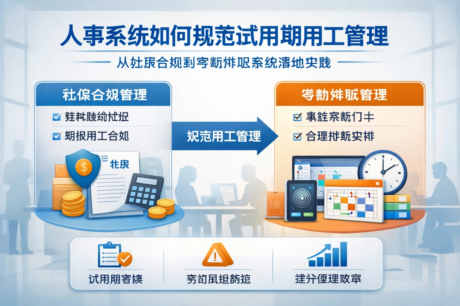 人事系统如何规范试用期用工管理:从社保合规到考勤排班系统落地实践