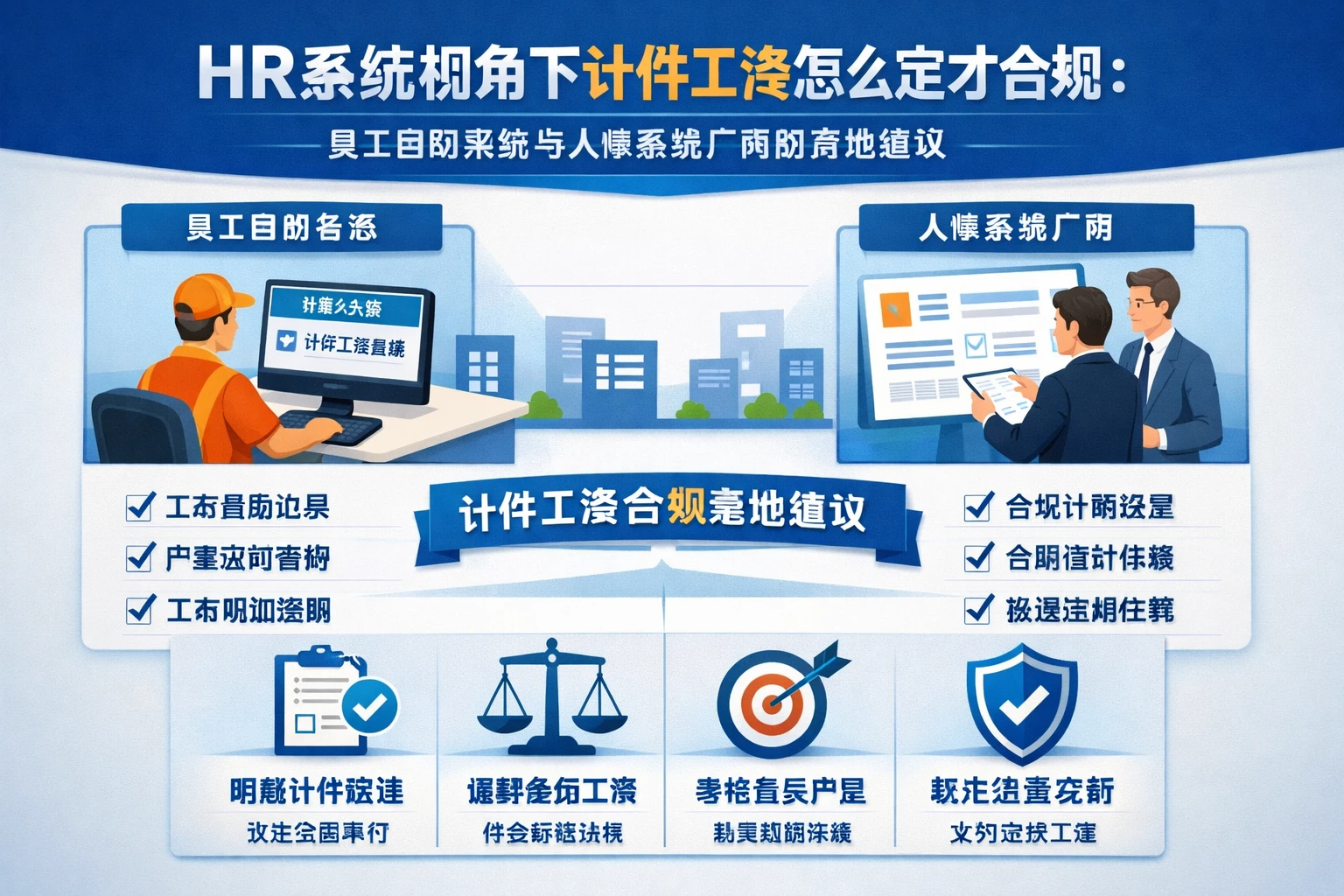 HR系统视角下计件工资怎么定才合规：员工自助系统与人事系统厂商的落地建议
