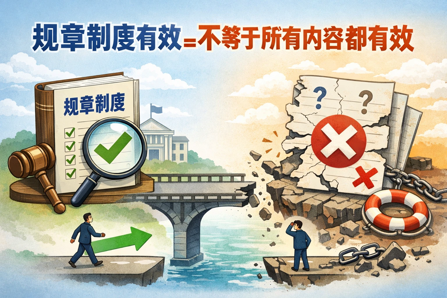 规章制度有效，不等于所有内容都有效