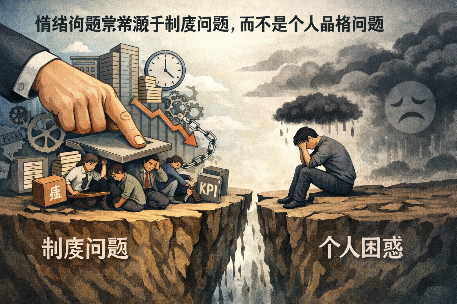 情绪问题常常源于制度问题，而不是个人品格问题