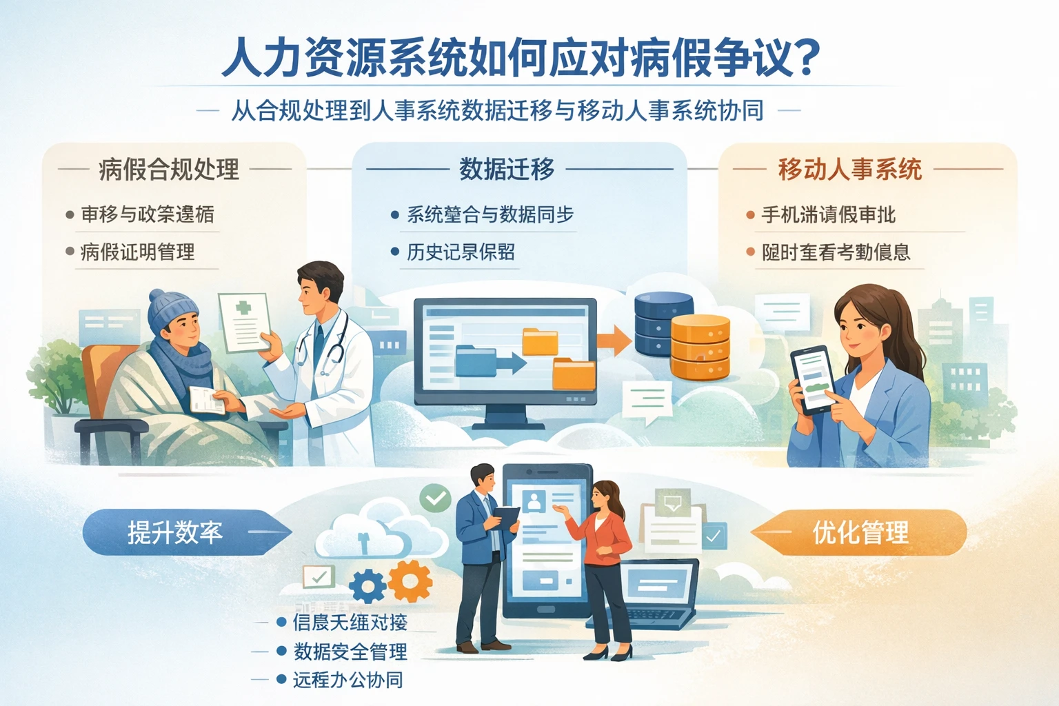人力资源系统如何应对病假争议：从合规处理到人事系统数据迁移与移动人事系统协同