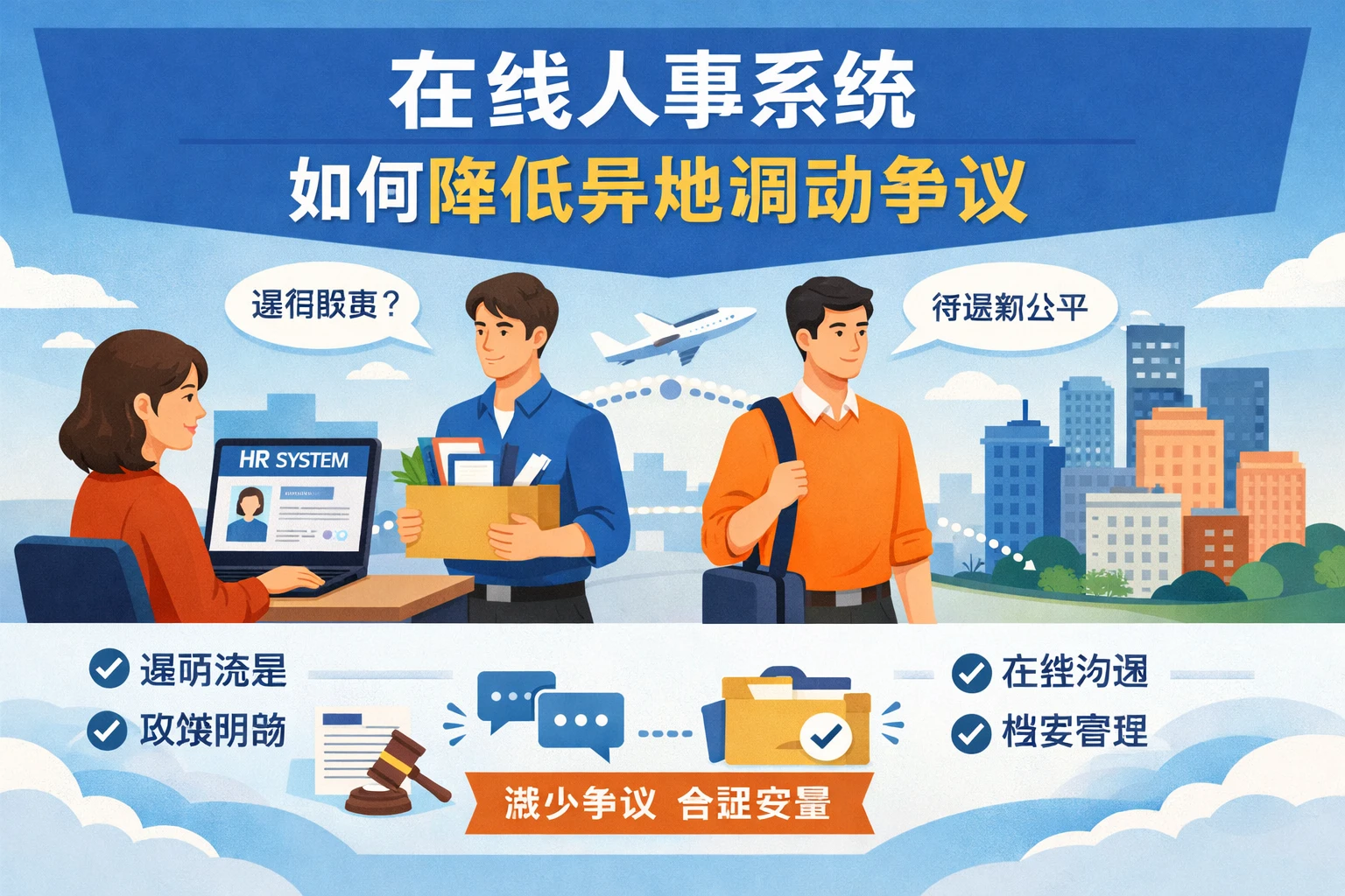 在线人事系统如何降低异地调动争议