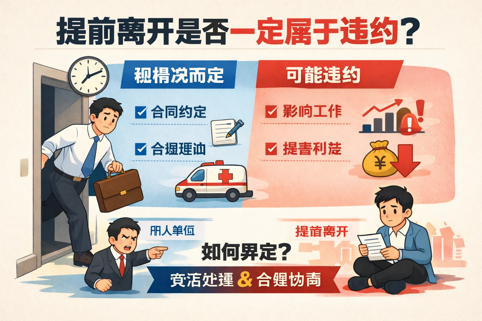 提前离开是否一定属于违约