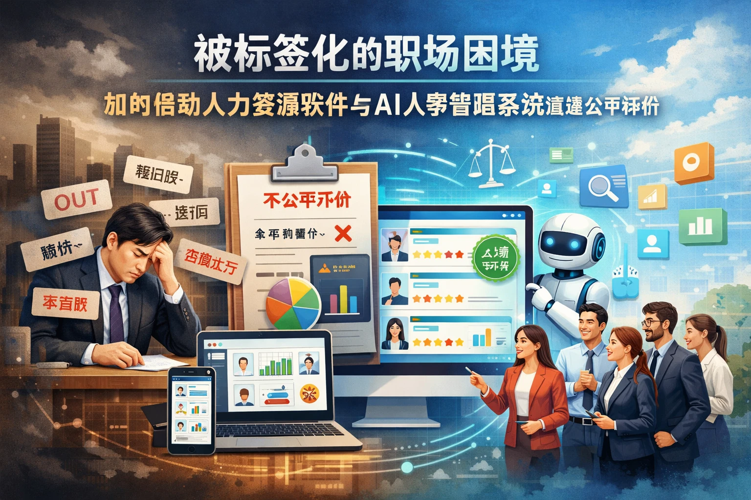 被标签化的职场困境,如何借助人力资源软件与AI人事管理系统重建公平评价