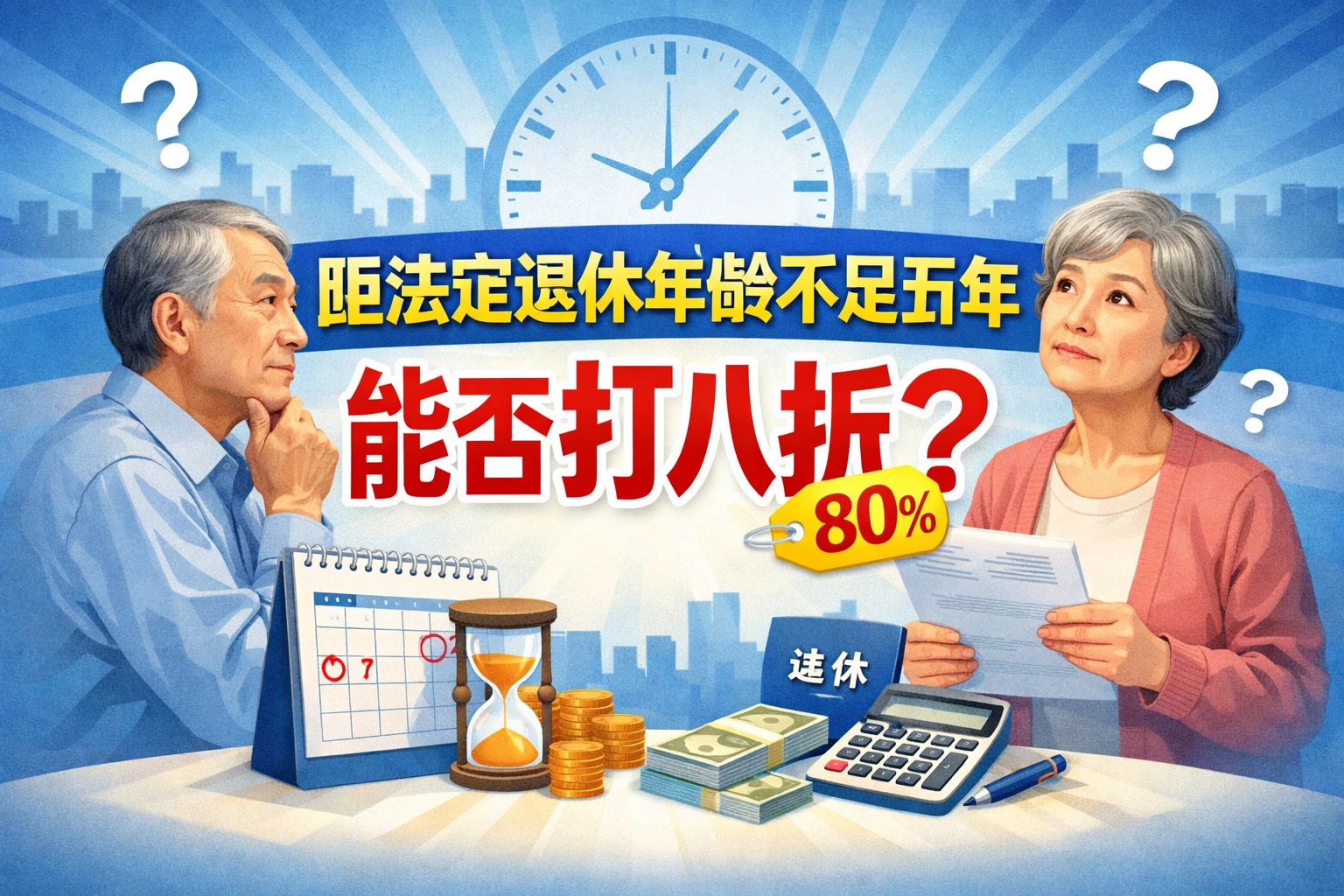 距法定退休年龄不足五年，能否打八折