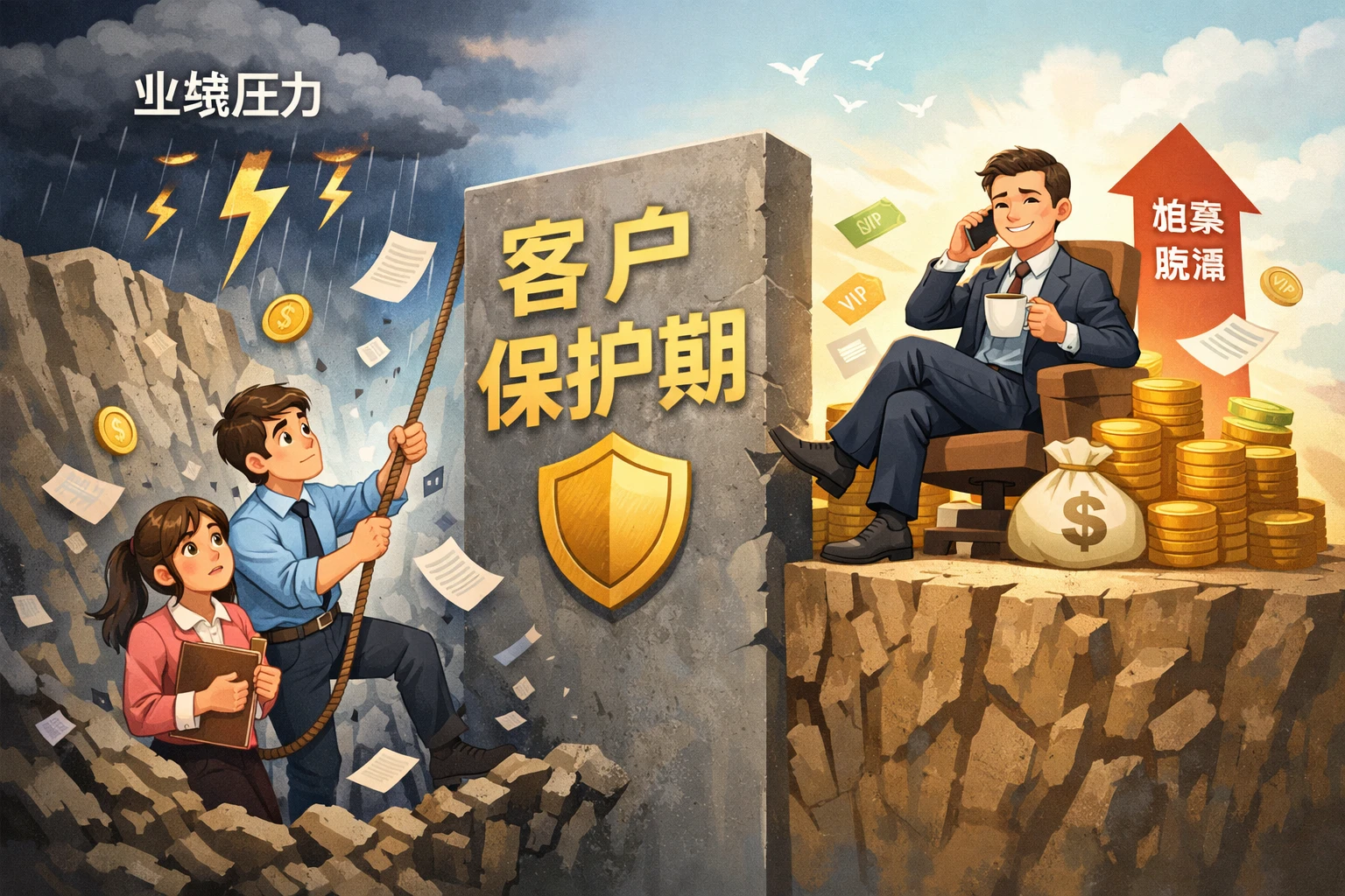 客户保护期让新人天然处于劣势