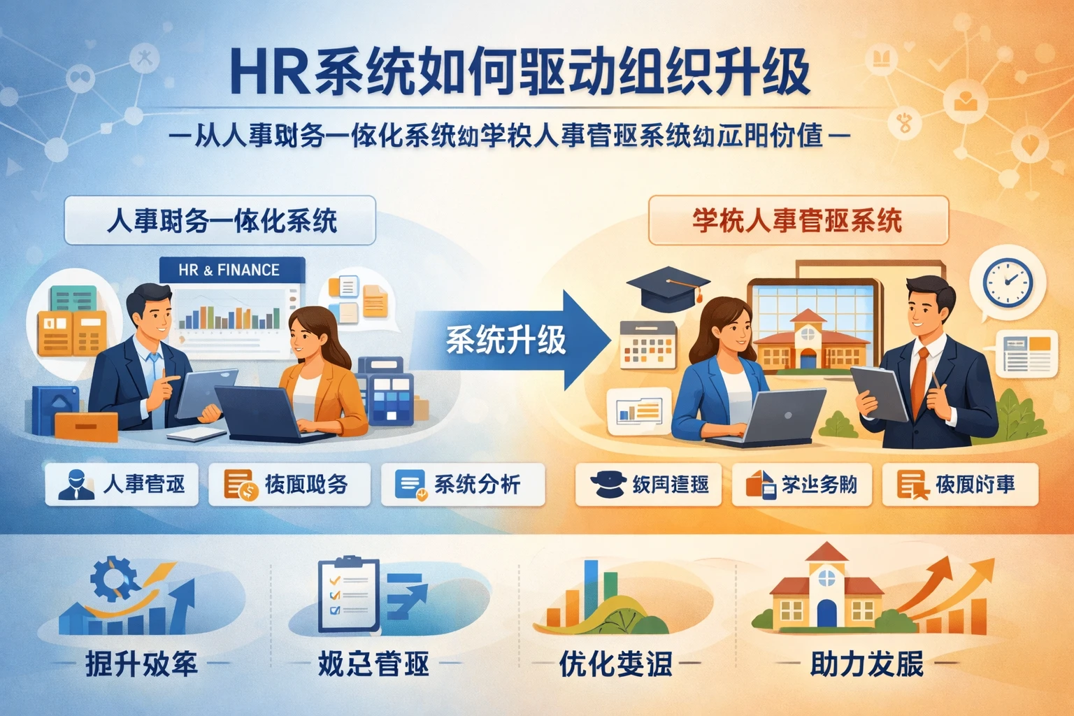 HR系统如何驱动组织升级：从人事财务一体化系统到学校人事管理系统的应用价值
