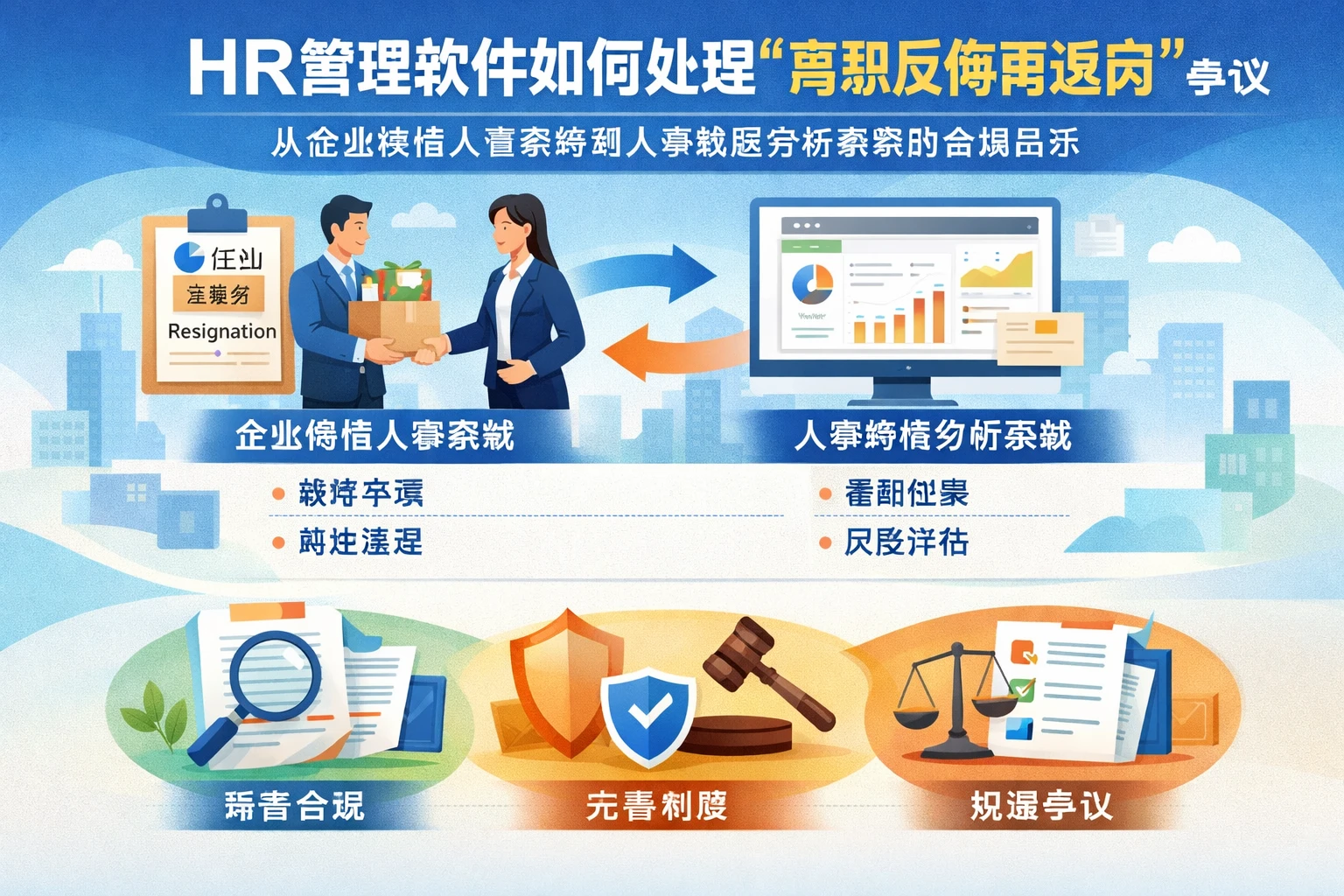 HR管理软件如何处理“离职反悔再返岗”争议：从企业微信人事系统到人事数据分析系统的合规启示