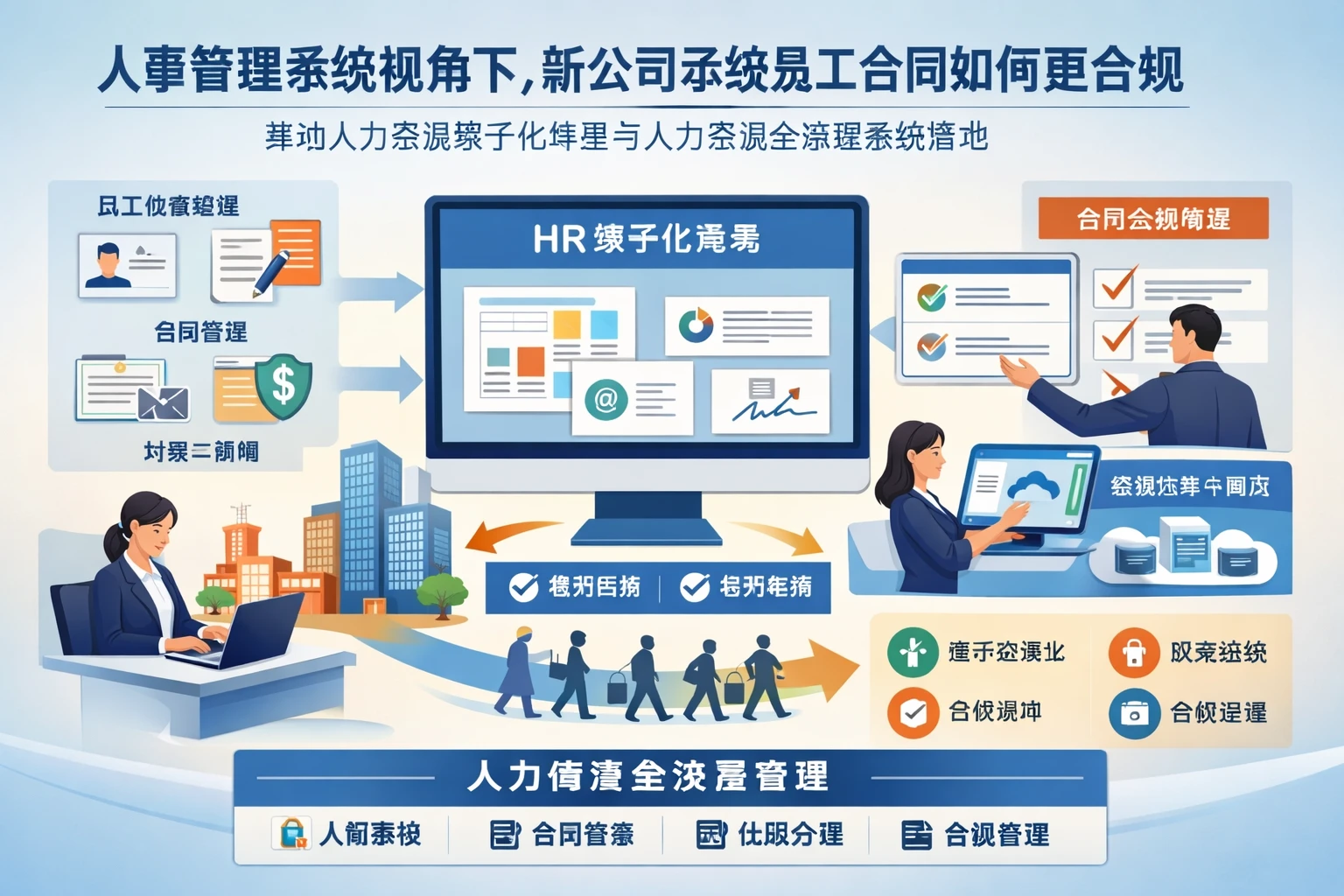 人事管理系统视角下,新公司承接员工合同如何更合规:推动人力资源数字化转型与人力资源全流程系统落地