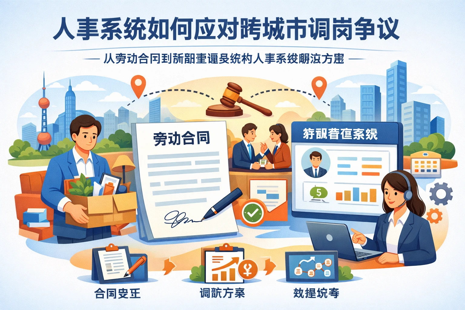 人事系统如何应对跨城市调岗争议：从劳动合同到薪酬管理系统的人事系统解决方案