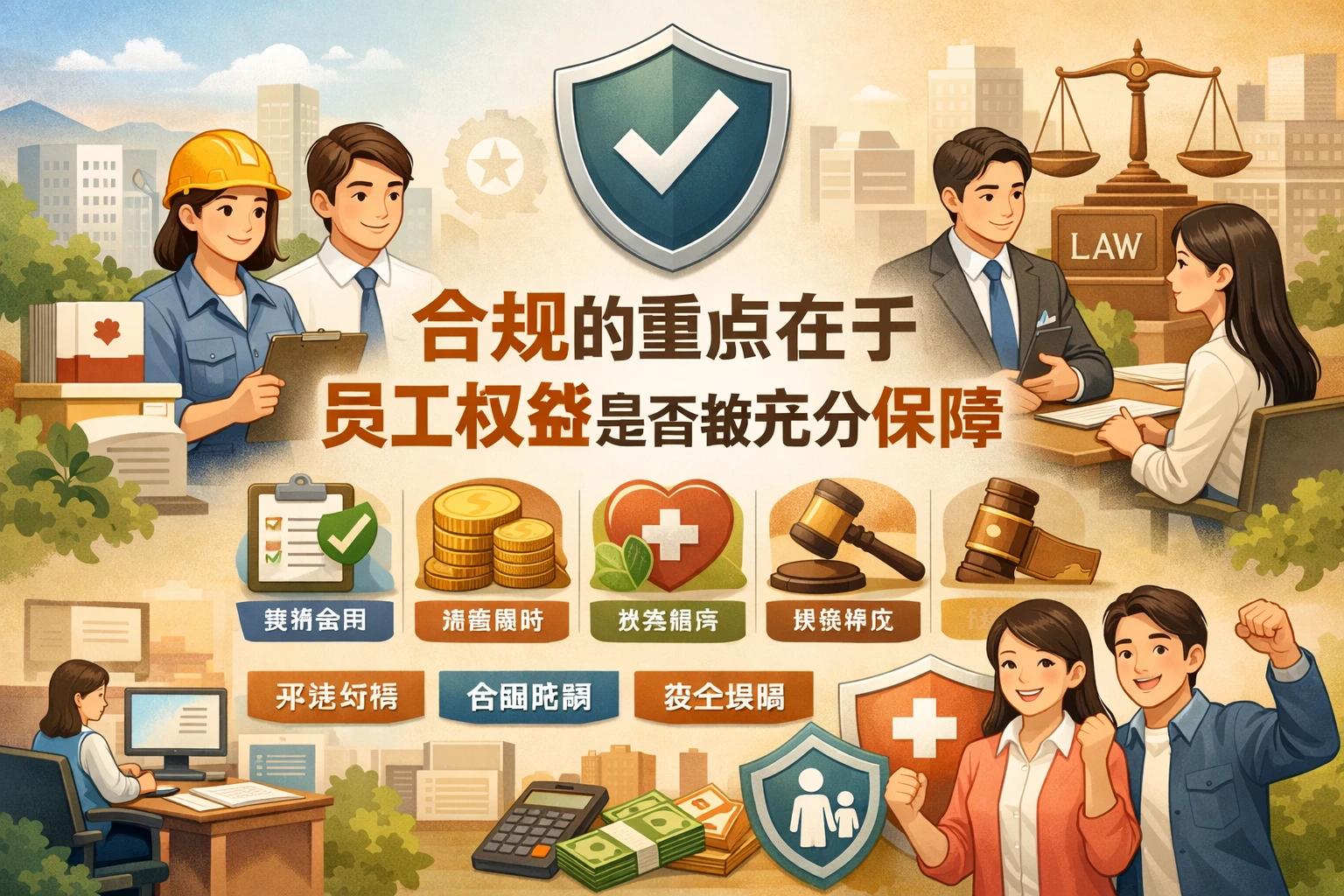 合规的重点在于员工权益是否被充分保障