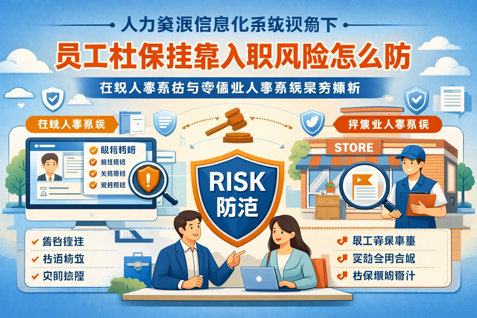 人力资源信息化系统视角下，员工社保挂靠入职风险怎么防：在线人事系统与零售业人事系统实务解析