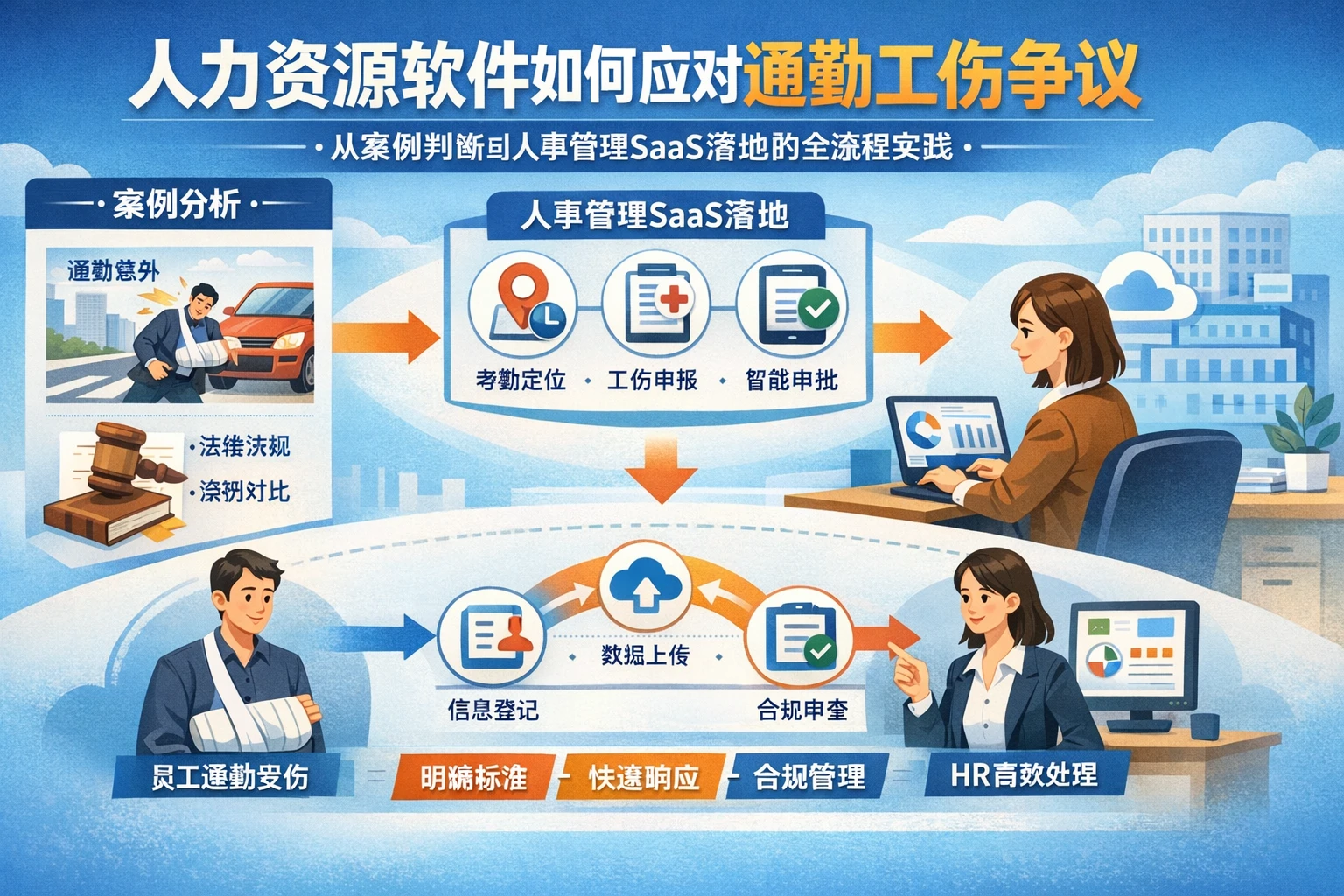 人力资源软件如何应对通勤工伤争议：从案例判断到人事管理SaaS落地的全流程实践