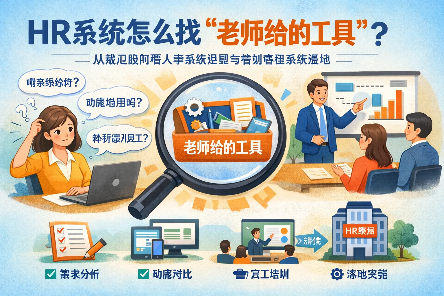 HR系统怎么找“老师给的工具”?从常见疑问看人事系统选型与培训管理系统落地