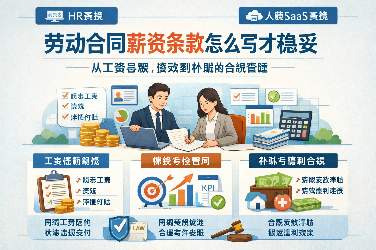 HR系统与人事SaaS系统视角下，劳动合同薪资条款怎么写才稳妥：从工资总额、绩效到补贴的合规管理