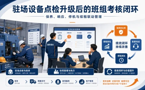 驻场设备点检升级后，班组考核闭环如何设计：保养、响应、停机与续租联动（2026年版）
