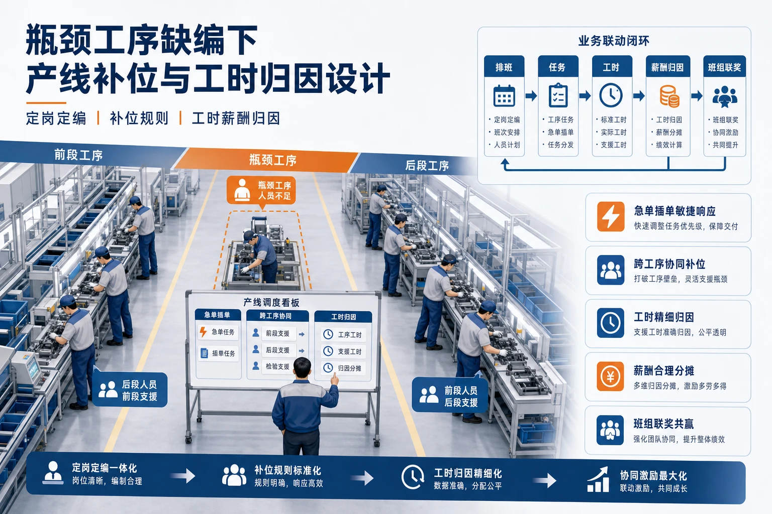 瓶颈工序缺编下产线补位与工时归因设计(2026年版)
