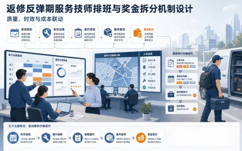 2026年返修反弹期售后服务绩效怎么设计：技师排班、首修完成率与奖金拆分实战