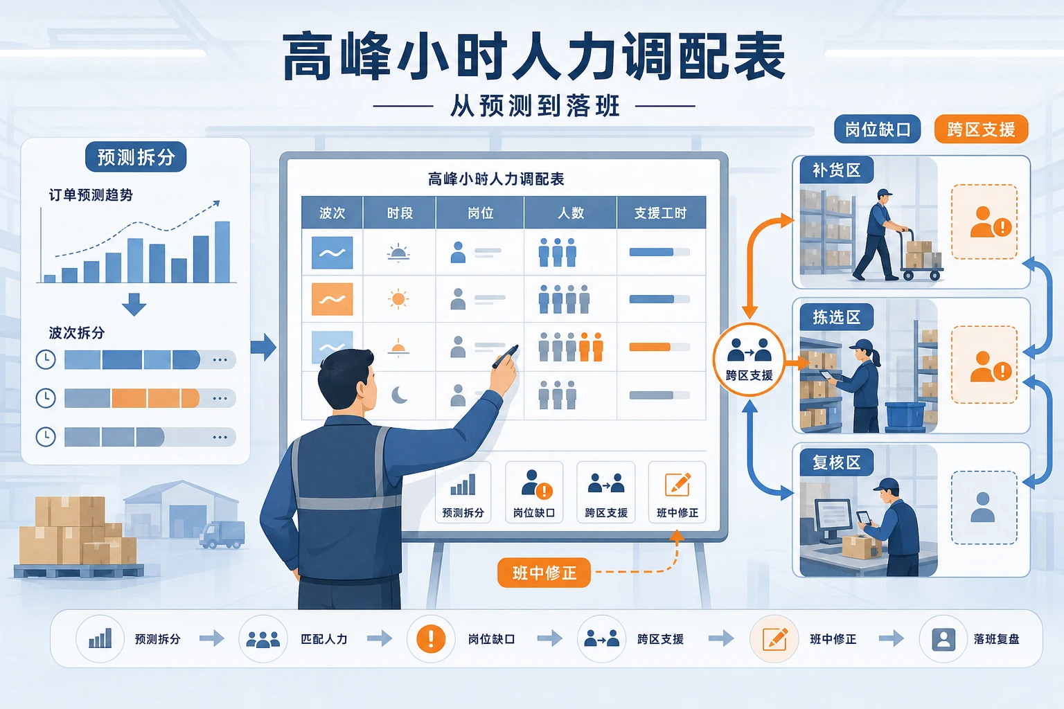 2026年仓内波次协同人效看板与联奖联扣表设计