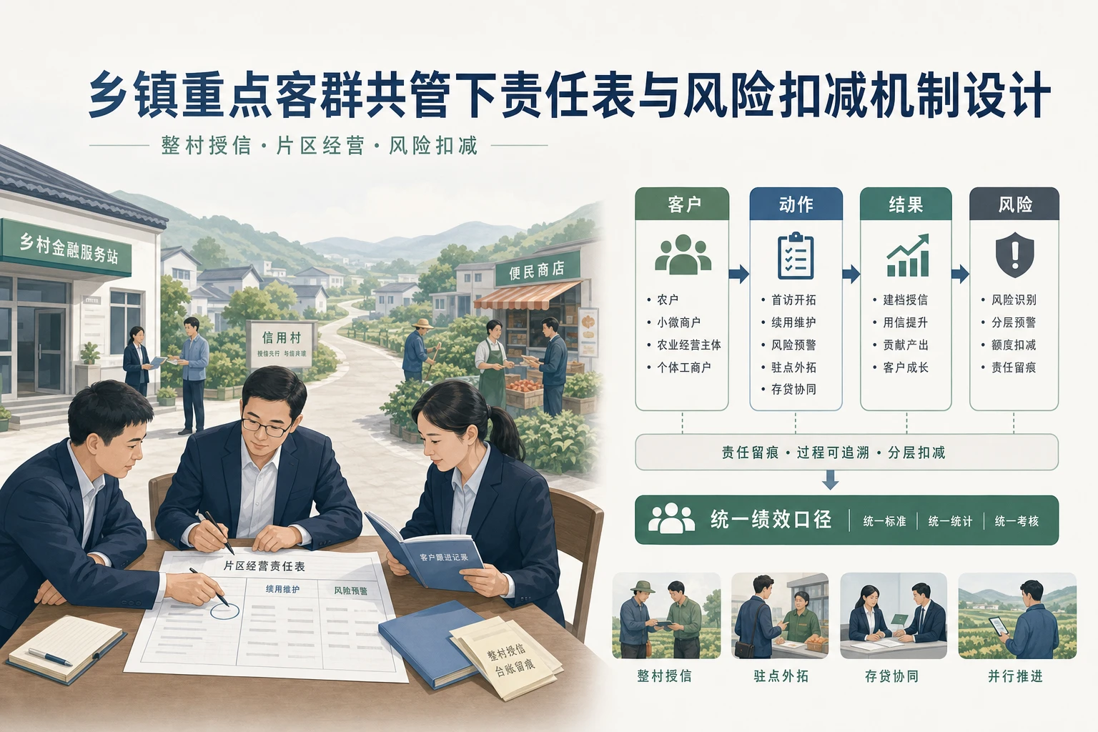 乡镇重点客群共管下责任表与风险扣减机制设计