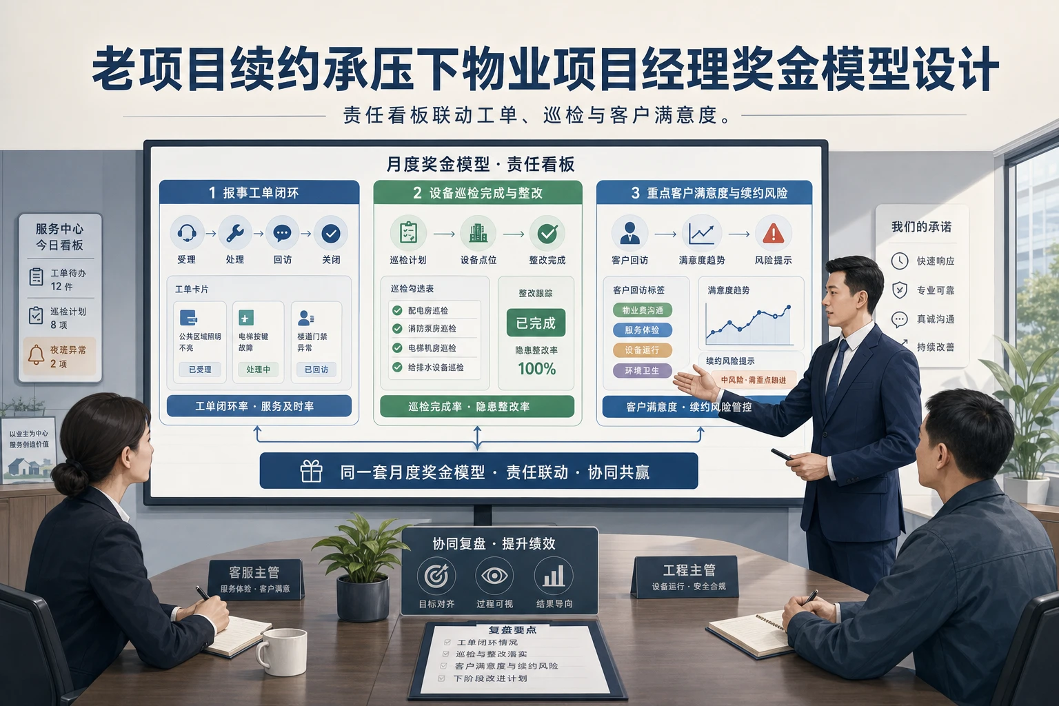老项目续约承压下物业项目经理奖金模型设计(2026年版)