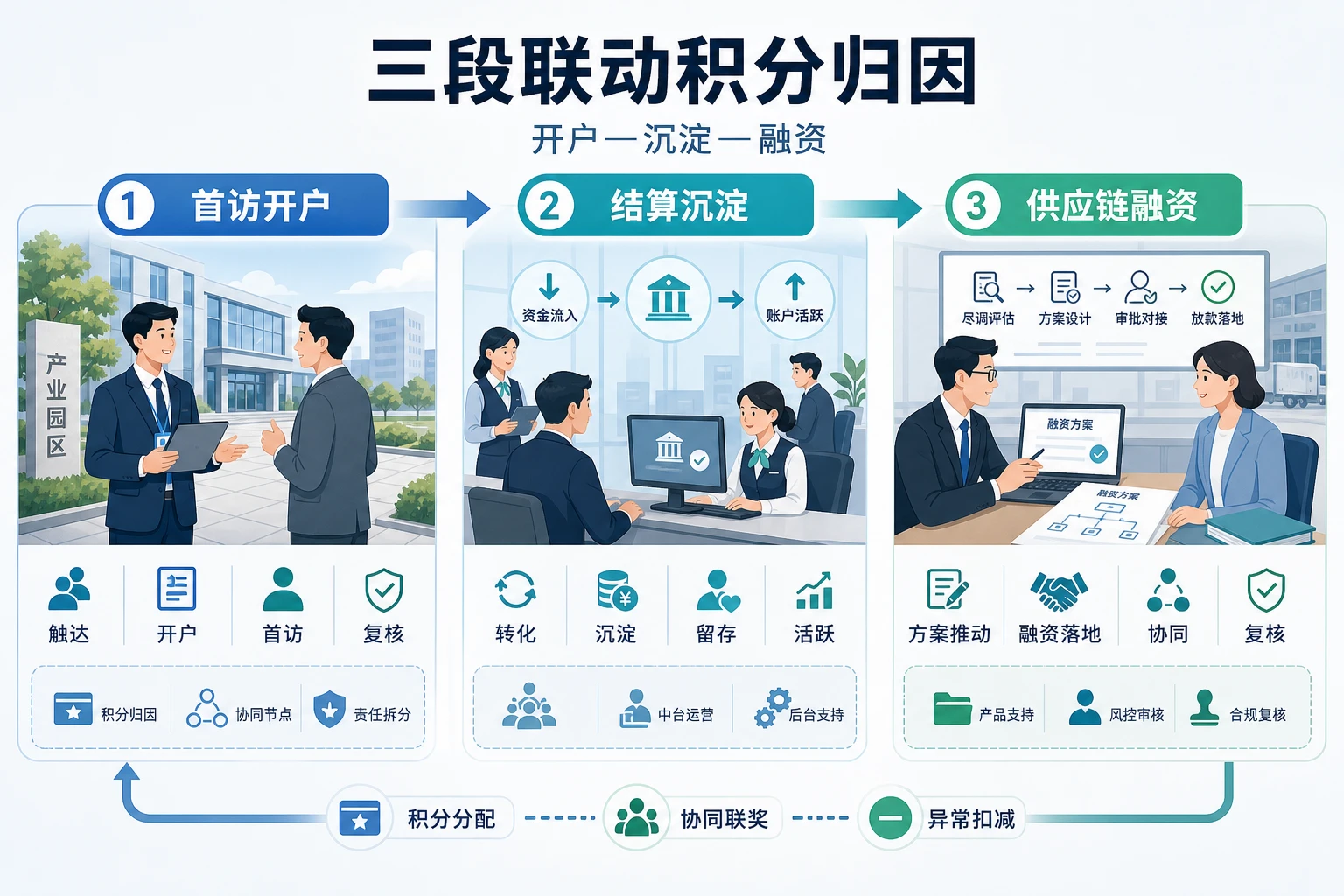 园区企业批量拓展下支行对公协同积分体系设计