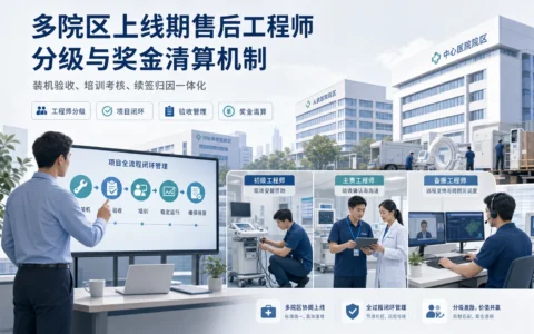 医疗器械售后绩效怎么设计：多院区上线期工程师分级、验收归因与项目奖金清算（2026年版）