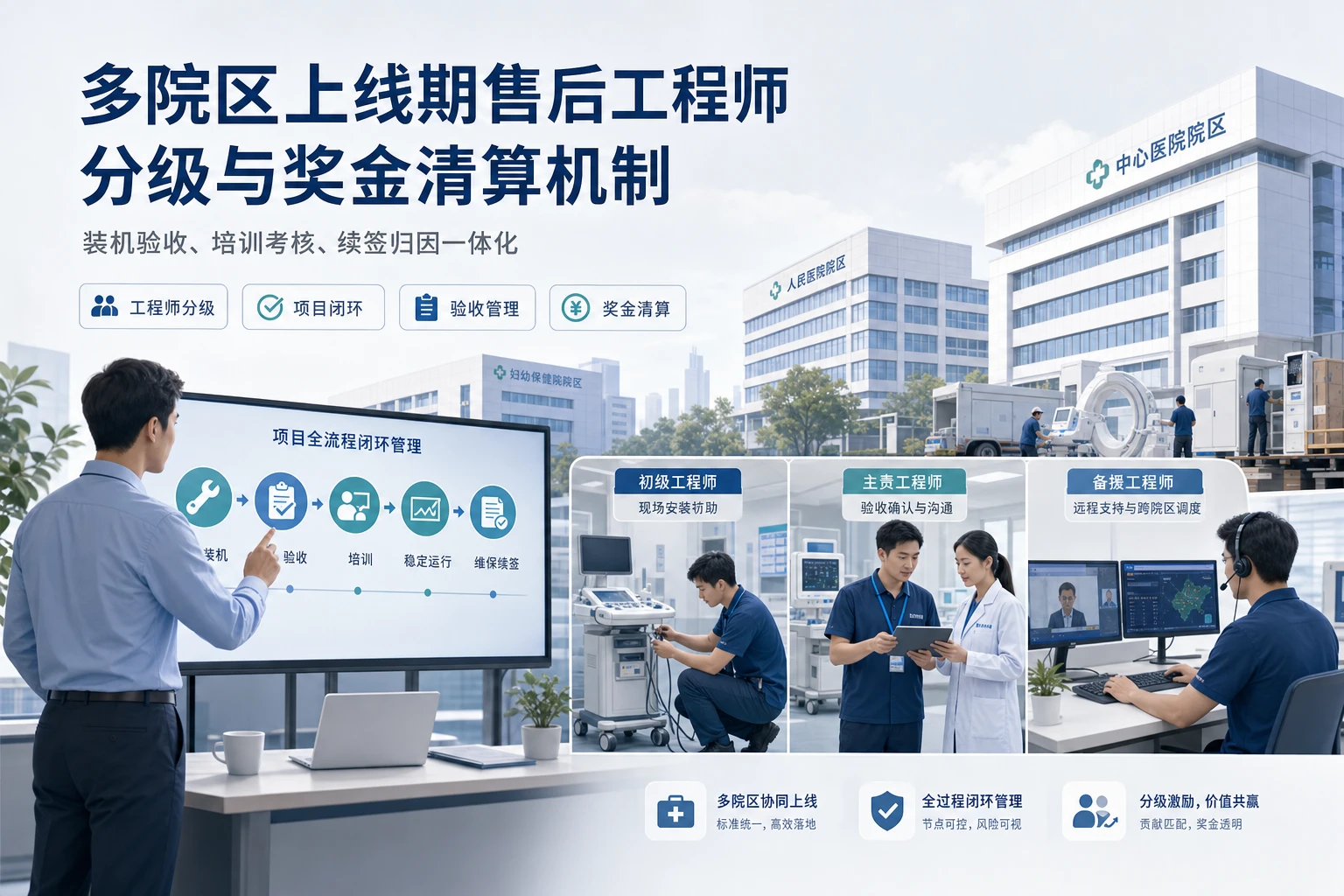 多院区上线期医疗器械售后工程师分级与奖金清算机制（2026年版）