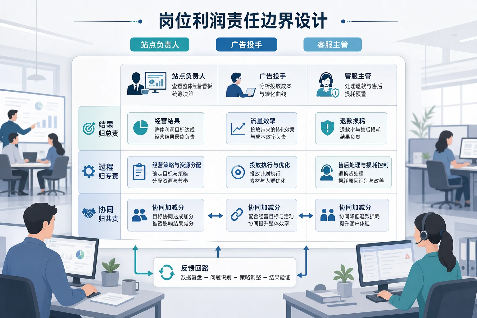 跨境电商事业部毛利责任与岗位积分重构框架