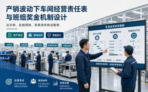 制造业车间绩效怎么设计：达交率、在制周转与班组奖金分配框架