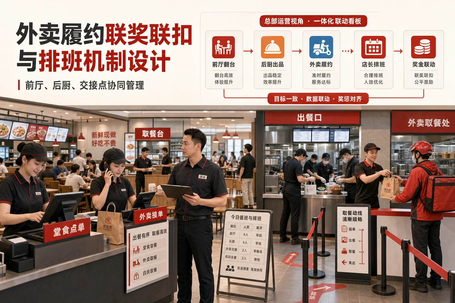 连锁餐饮门店外卖履约联奖联扣与排班机制设计(2026年版)