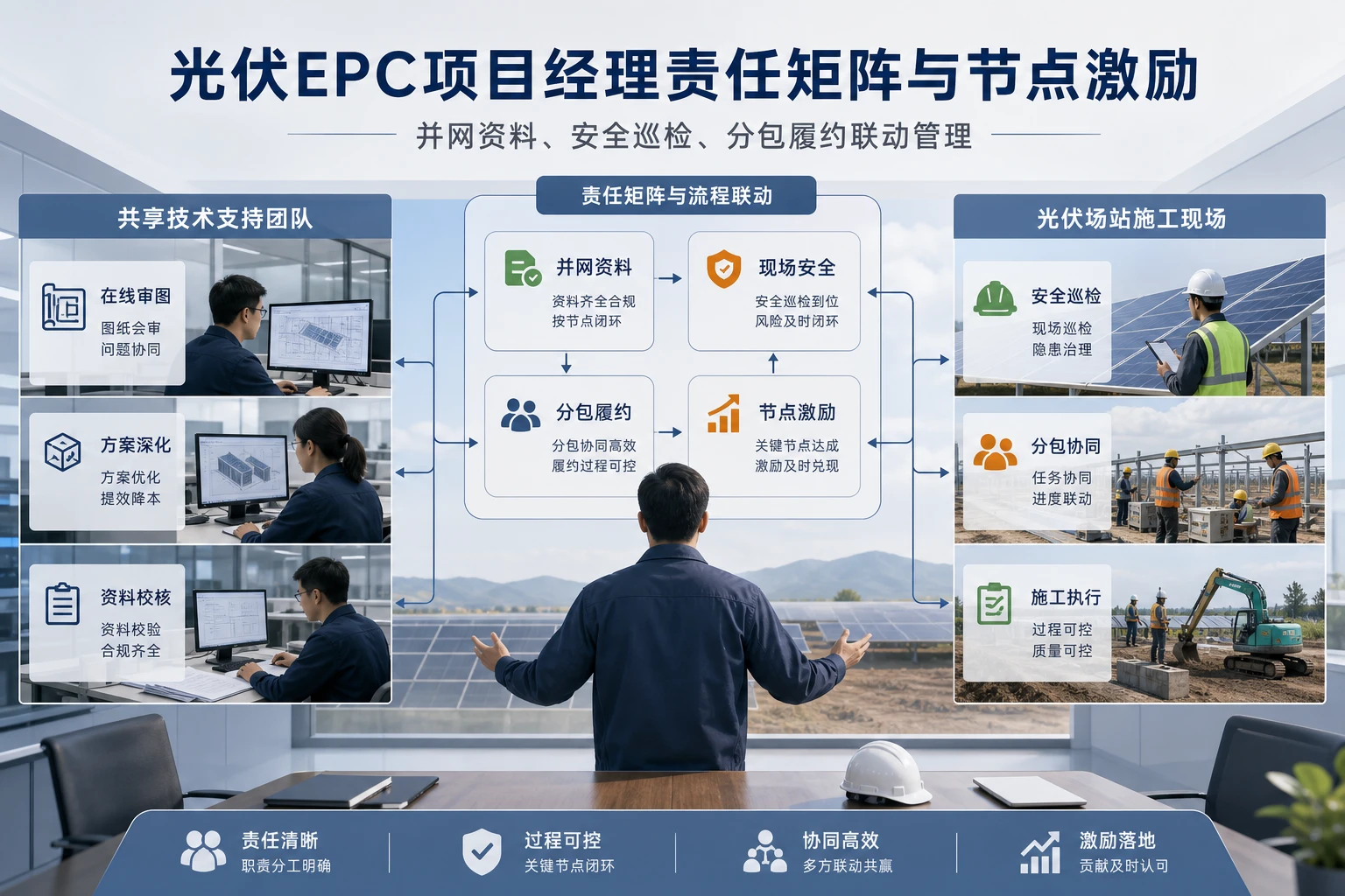2026年光伏EPC项目经理责任矩阵与节点激励分层设计