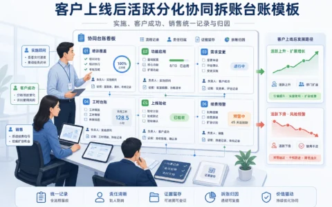 2026年SaaS实施绩效与客户成功拆账台账模板：上线后活跃、续费与扩容协同记录