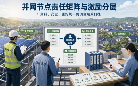 光伏EPC并网节点责任划分与激励机制设计：项目经理责任矩阵实操
