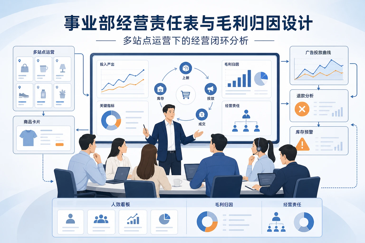 2026年多站点运营下事业部经营责任表与毛利归因设计