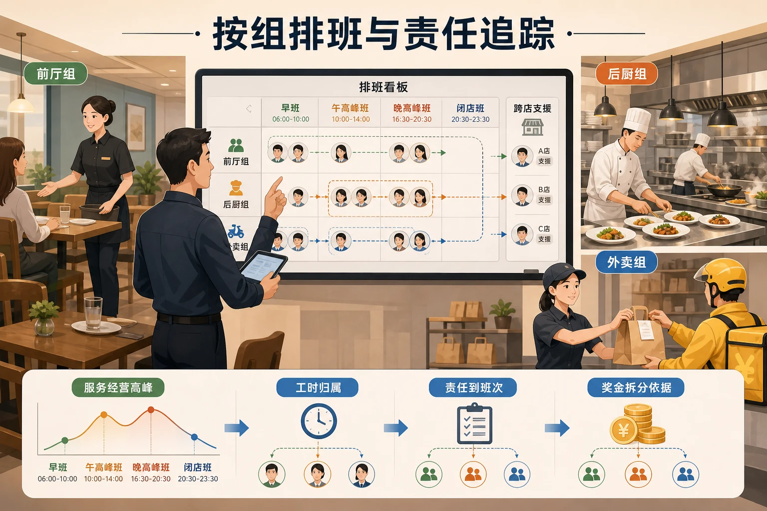 食安抽检承压下连锁门店排班与奖金闭环设计